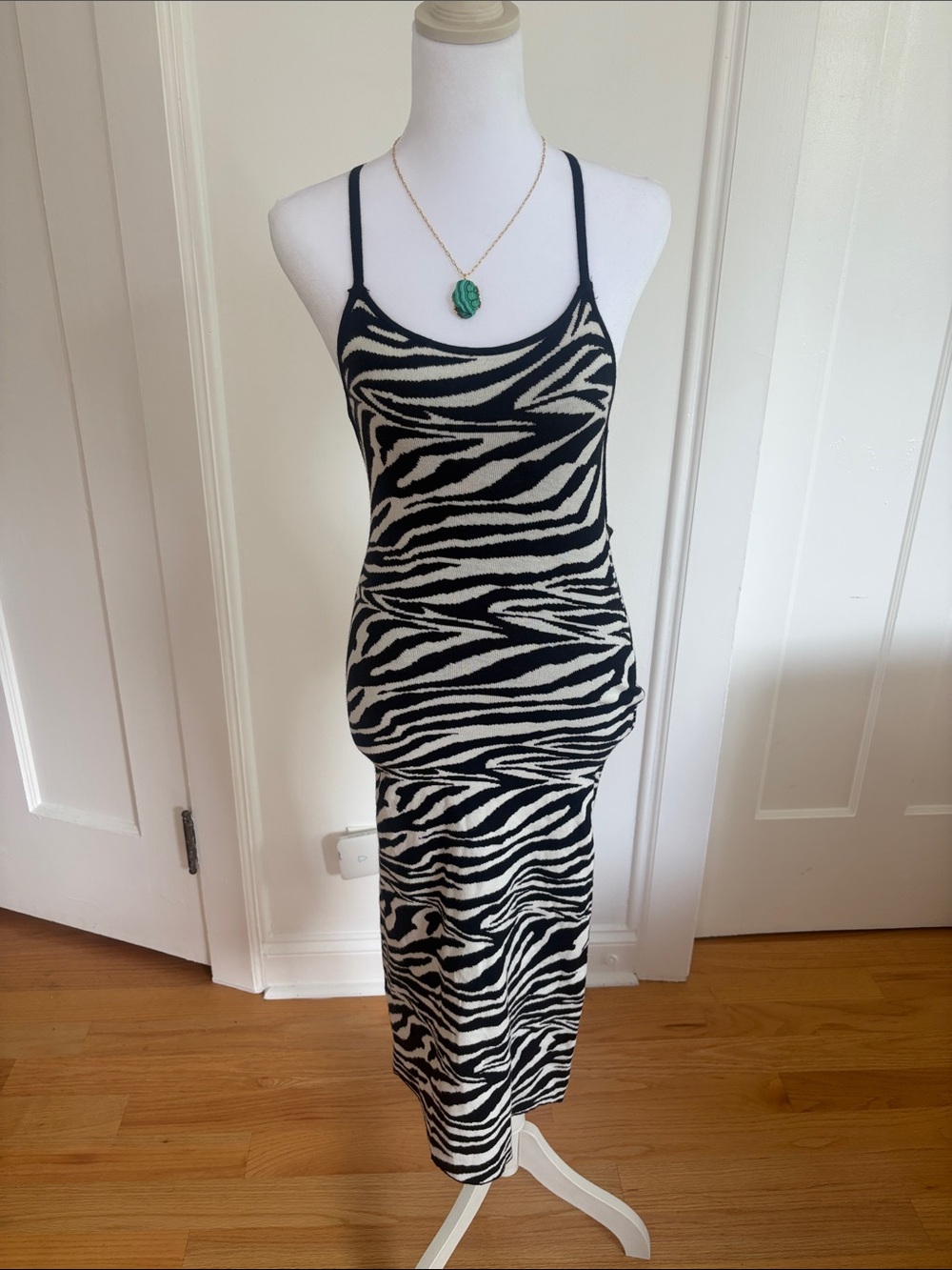 Black & White Zebra Print Dress SZ Large